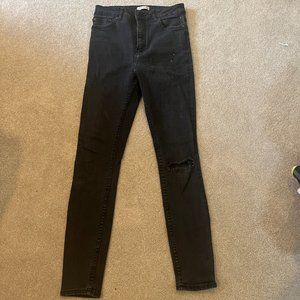 Zara Woman Premium Denim Collection Skinny Jeans, Size 4, Black